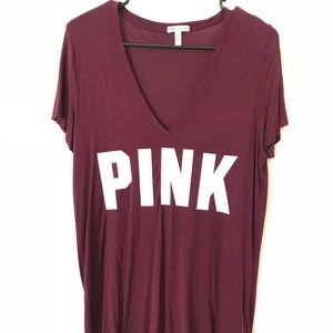 VS PINK Super Soft V-Neck Tee